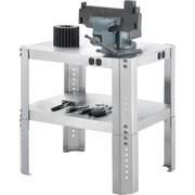 Global Industrial Adjustable Height Machine Stand, 430 Stainless Steel, 24Wx18Dx18-24H 254840SS